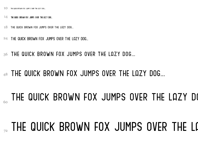 Ruth Slab One font waterfall